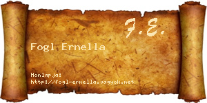 Fogl Ernella névjegykártya